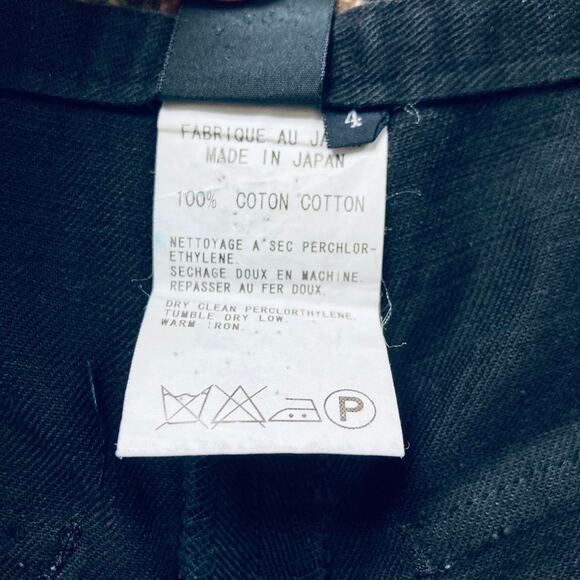 Vintage Y's by Yohji Yamamoto Black Super Wide Leg Cropped Cotton Pants - Picture 5 of 7